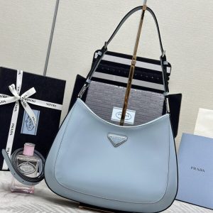 Replica Prada Cleo Brushed Blue Bag