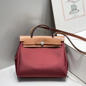 Replica Hermès Herbag 31Cm Bordeaux Red