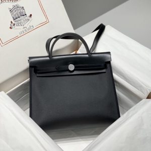 Replica Hermès Herbag 31Cm Black