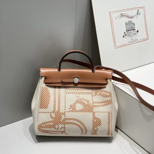 Replica Hermès Herbag 31Cm Manic Bride Brown