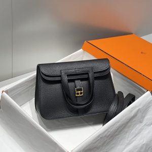 Replica Hermès Halzan Black