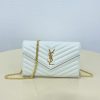 Replica YSL Envelope Clutch White