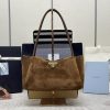 Replica Prada Medium Suede Shoulder Bag