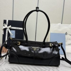 Replica Prada Black Leather Bag