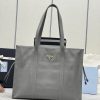 Replica Prada Antique Nappa Tote Grey