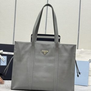 Replica Prada Antique Nappa Tote Grey