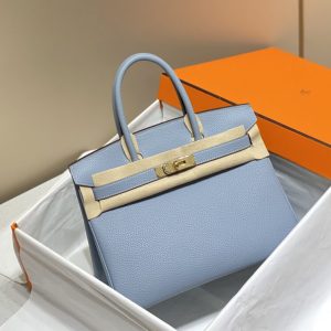 Replica Hermès Birkin Linen Blue