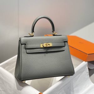 Replica Hermès Kelly Mini Cumulonimbus Gray