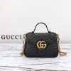Replica Gucci GG Marmont Top Handle Black