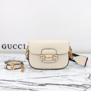 Replica Gucci Horsebit 1955 Double G Mini White