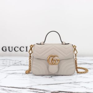Replica Gucci GG Marmont Top Handle Beige