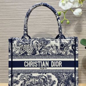 Replica Dior Tote Book Blue Tiger