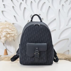 Replica Dior Saddle Zip Backpack Black