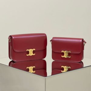 Replica Celine Triomphe Mini Bordeaux