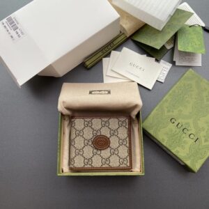 Replica Gucci Interlocking Wallet Brown