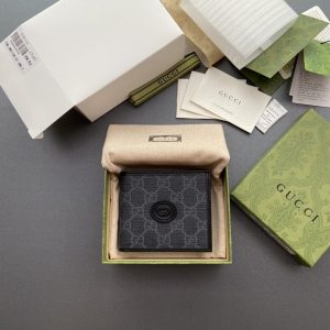 Replica Gucci Interlocking Wallet Black