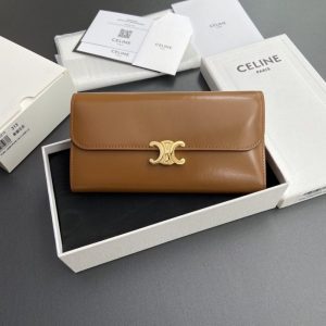 Replica Celine Triumphe Long Wallet Brown
