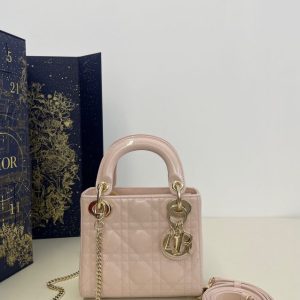Replica Lady Dior Mini Pink Patent