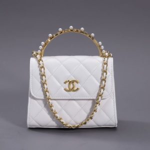 Replica CHANEL 23B Pearl White Handle Bag