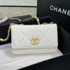 Replica CHANEL 19 Wallet on Chain White
