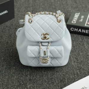 Replica CHANEL 23A Backpack Small Light Blue