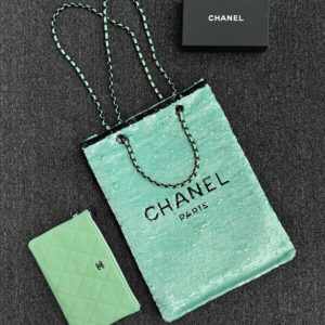 Replica CHANEL Sequin Shoulder Bag Green