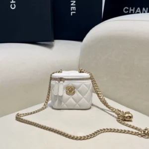 Chanel Vanity Box Bag white